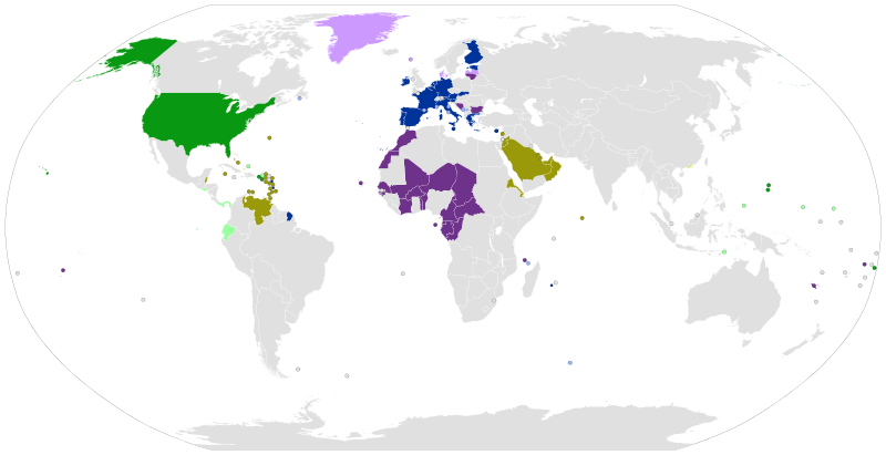 File:DOLLAR AND EURO IN THE WORLD.svg